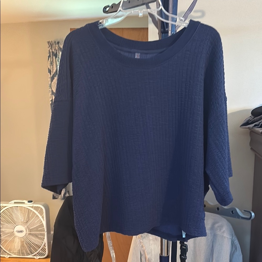 Navy Blue Oversized Shirt
